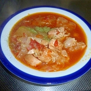 鳥肉と冬瓜のトマトスープ煮